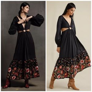 GEISHA DESIGNS x ANTHROPOLOGIE Karolina Cut-Out Maxi Dress